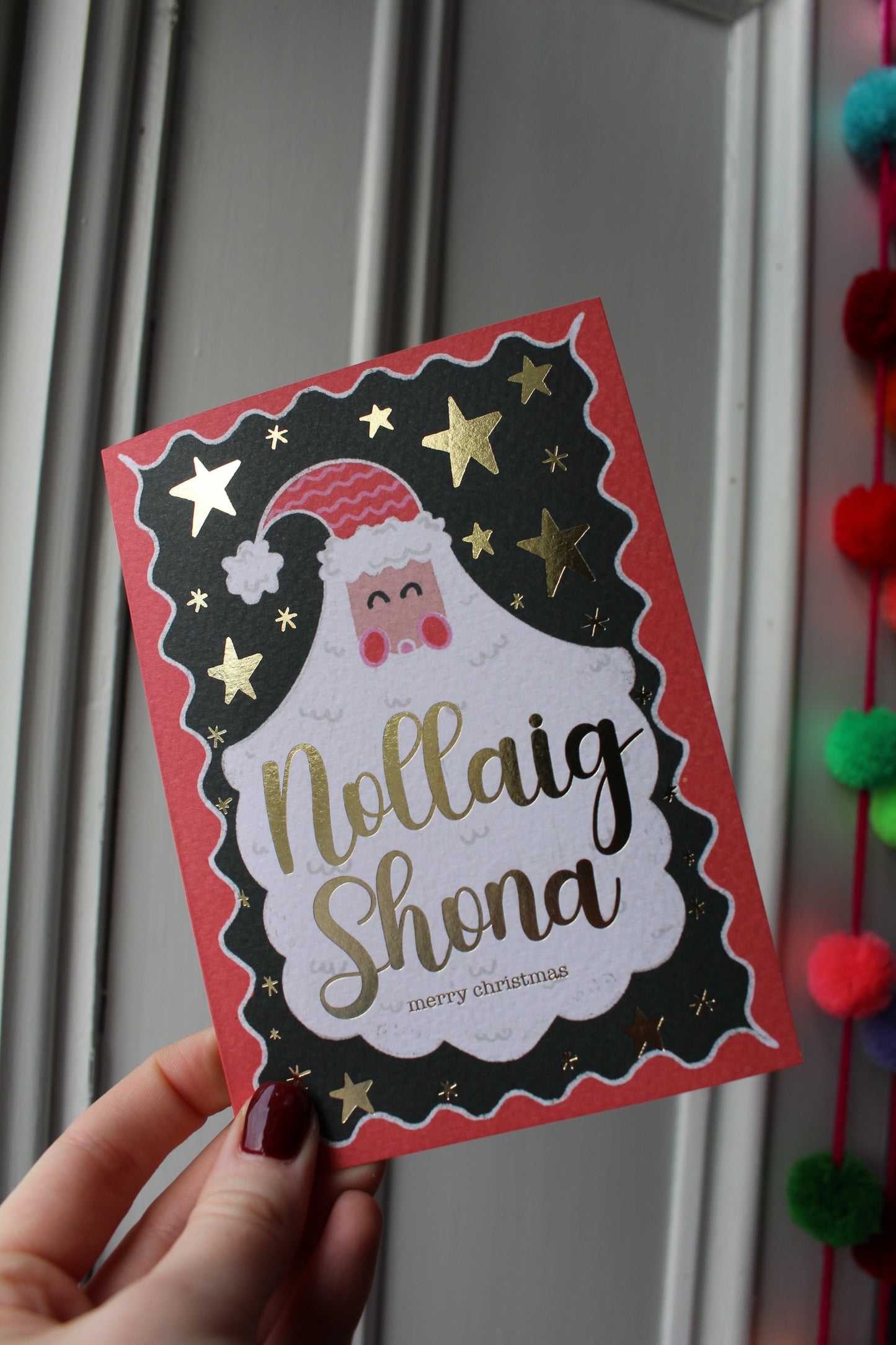 Gold Foiled Santa Card