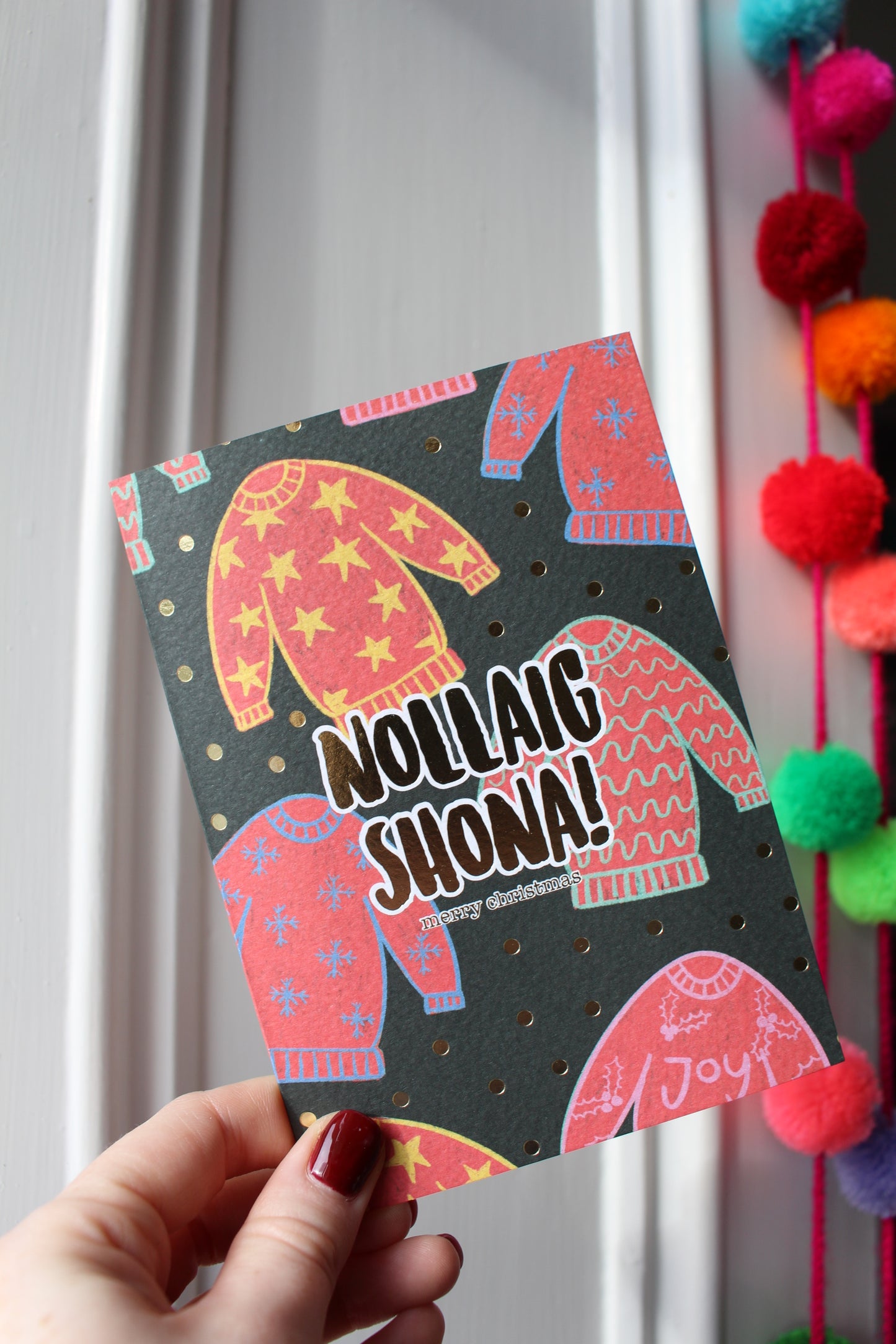 Gold Foiled Christmas Jumper Card