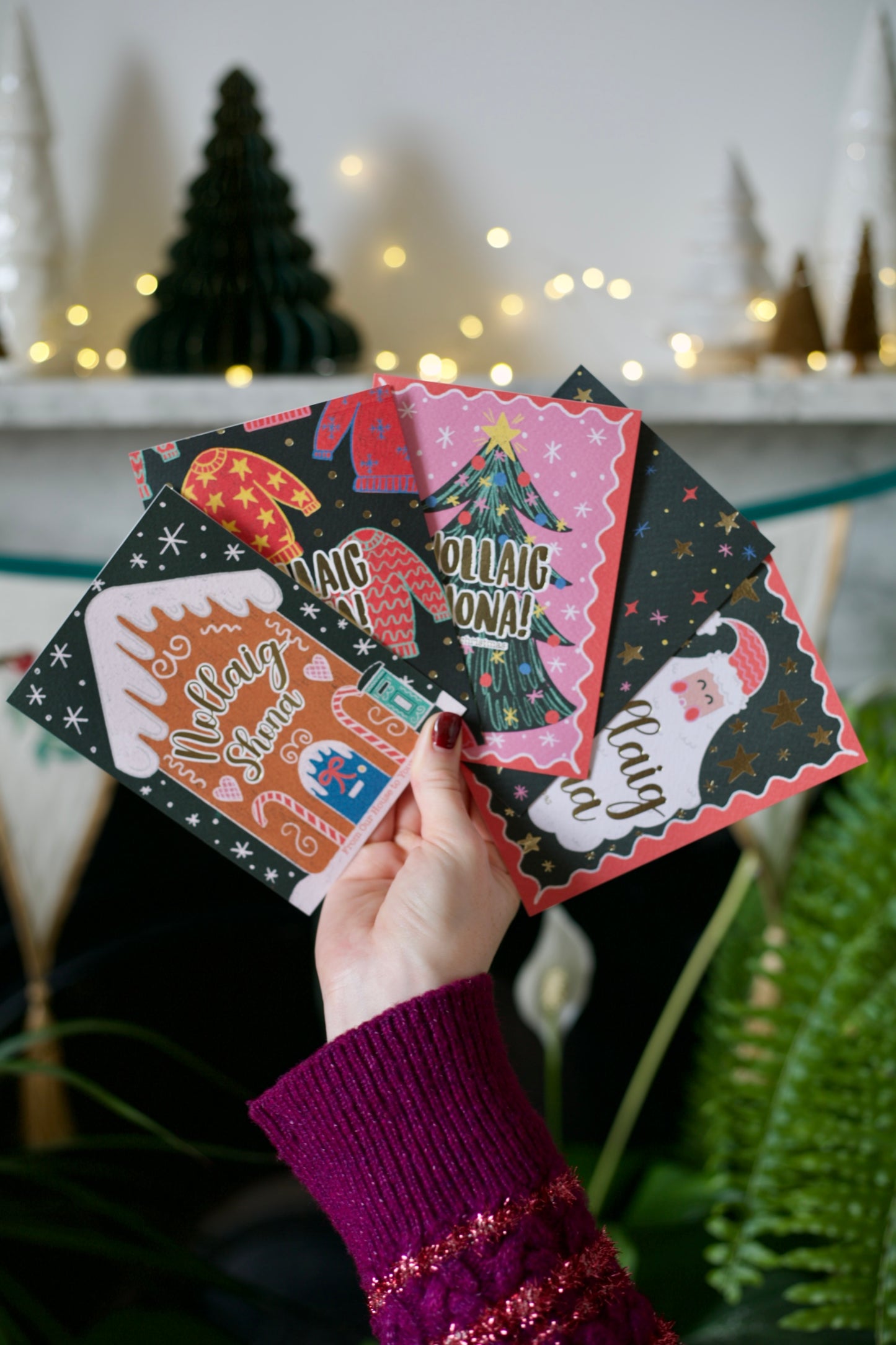 Mixed 15 Pack Gold Foiled Christmas Cards