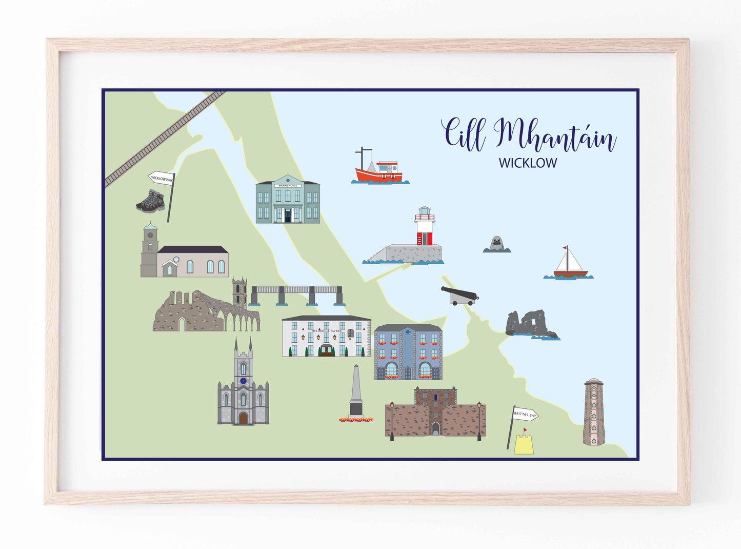 Wicklow Town Map Landscape