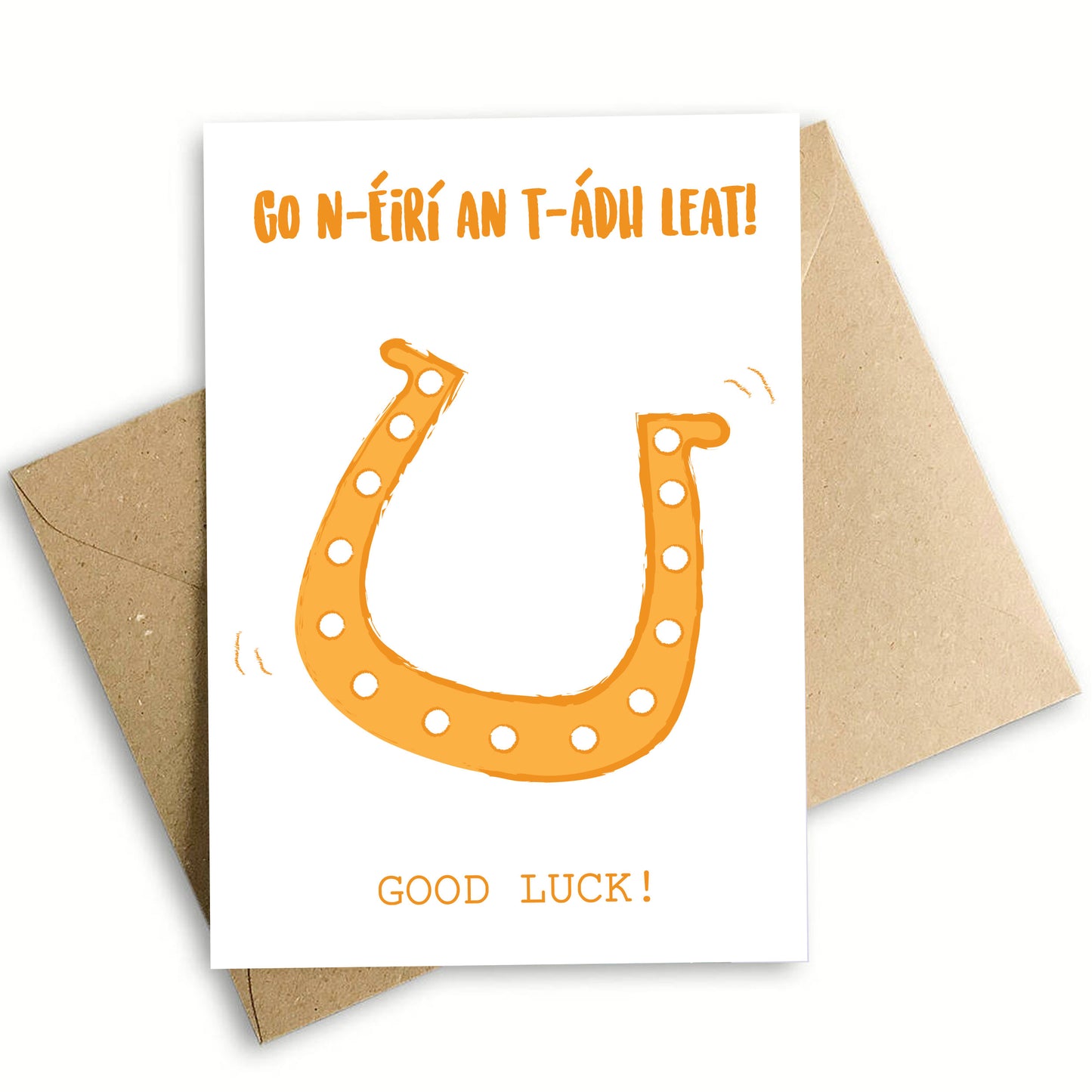 Good Luck Horse Shoe Card