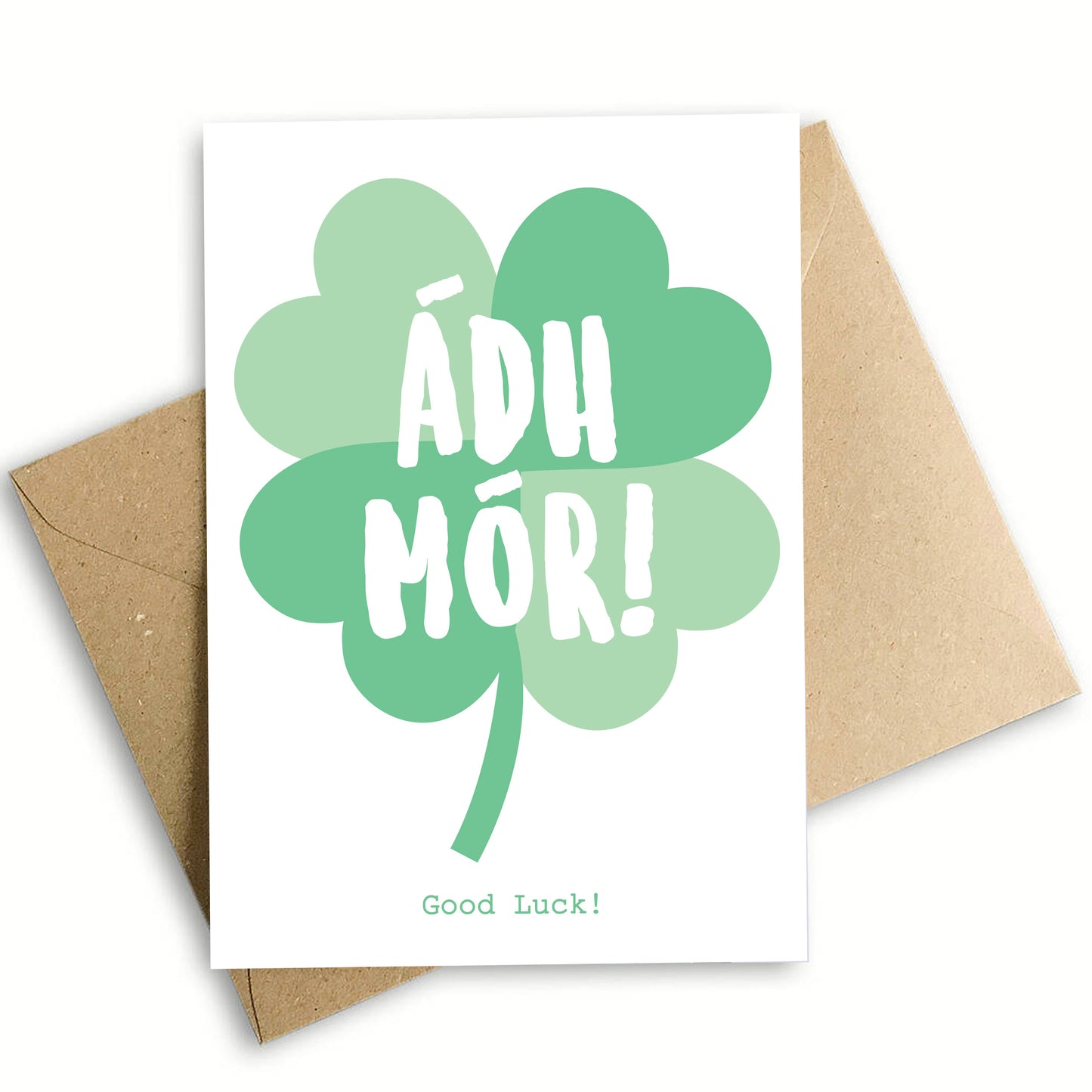 Good Luck 4 Leaf Clover Card