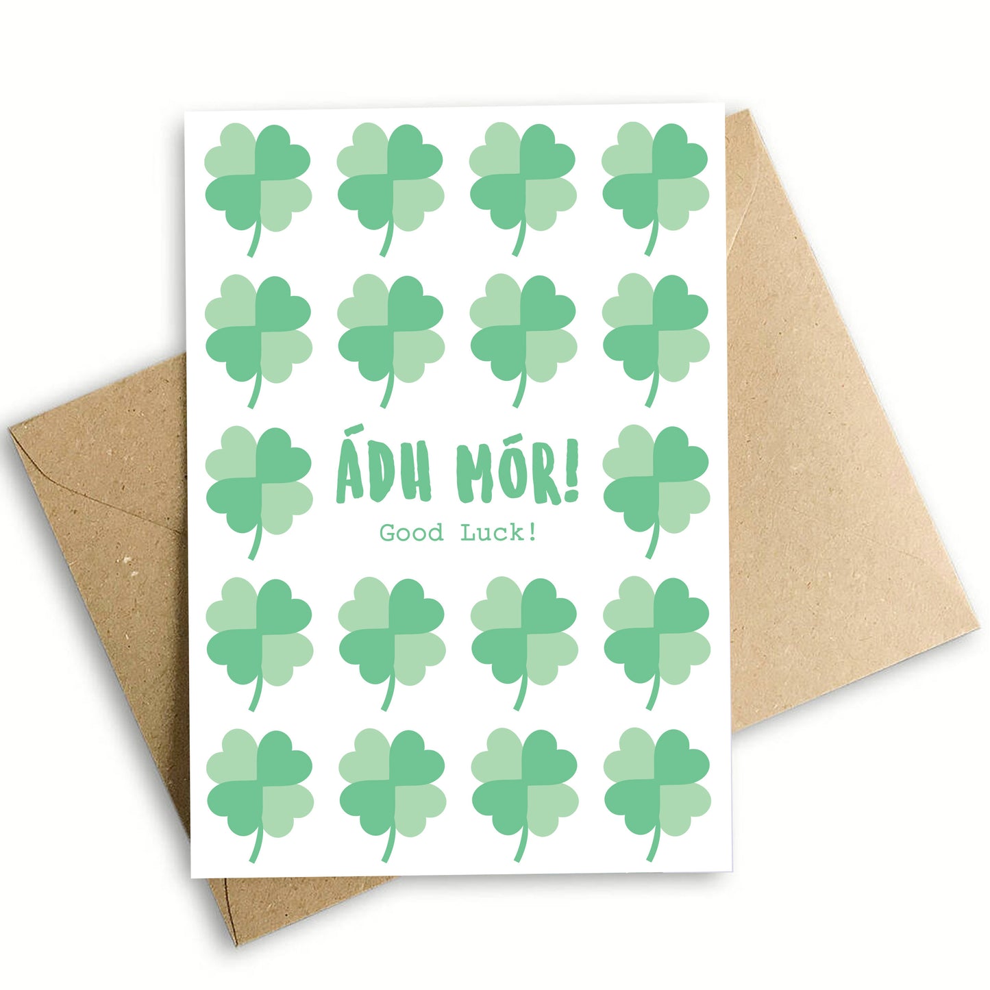 Good Luck 4 Leaf Clovers Card