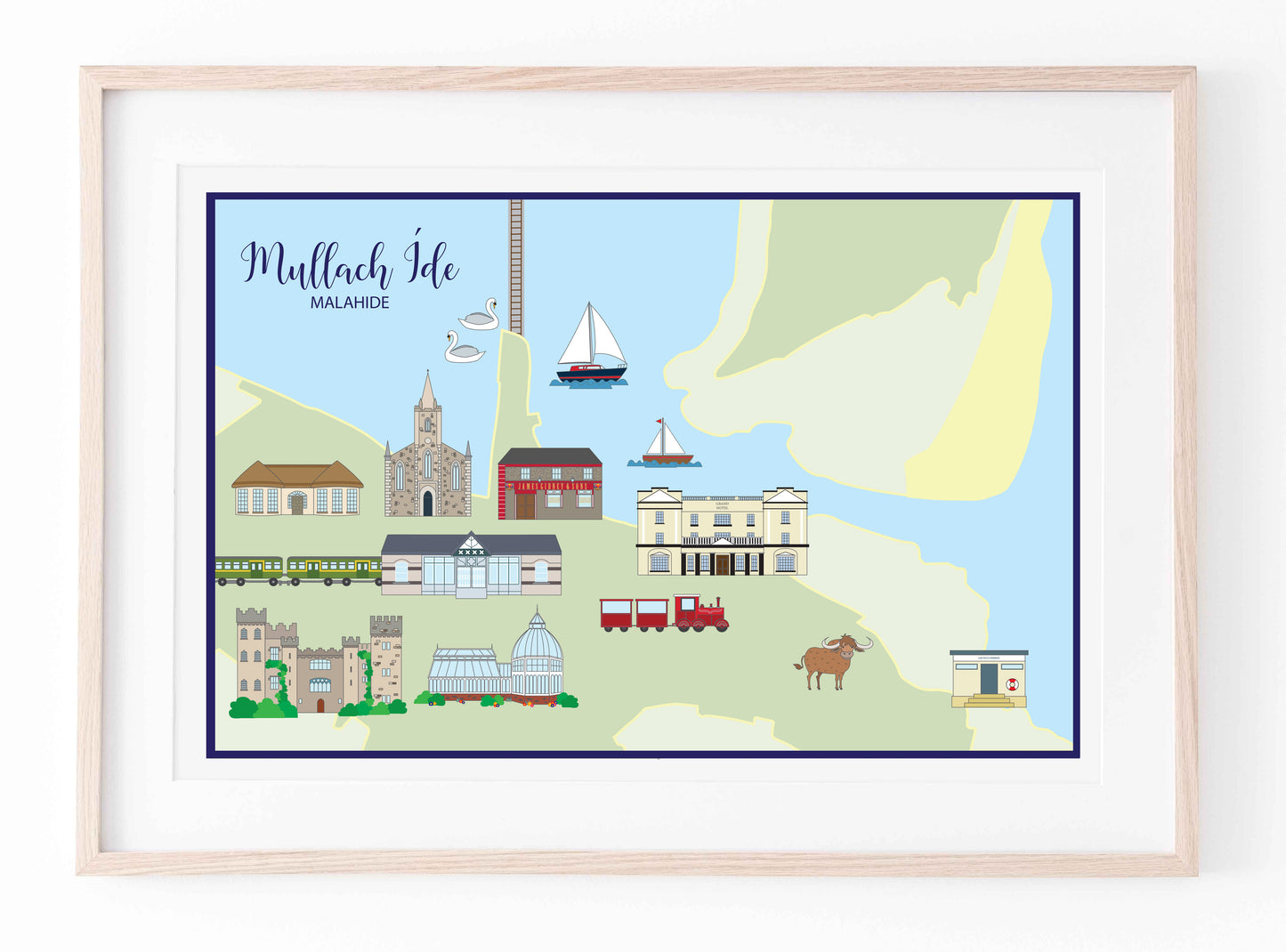 Map Of Malahide (Landscape) | Prints of Ireland