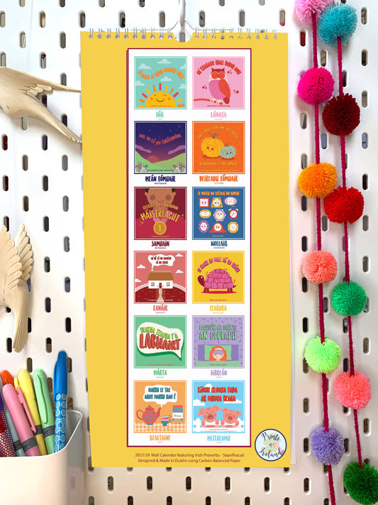 Pre Order: 2025/26 Academic Year Seanfhocail Calendar