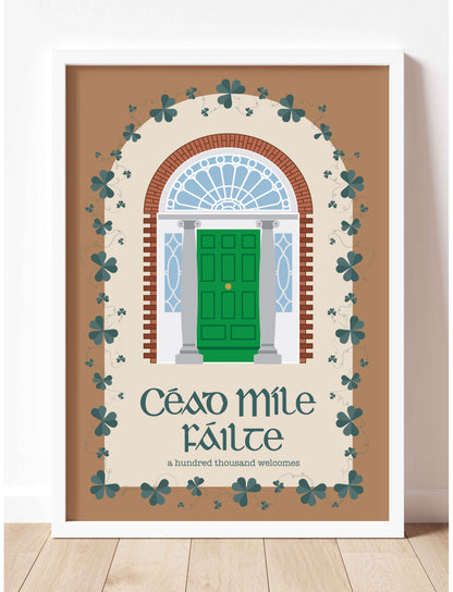 Céad Míle Fáilte - Irish Symbol Print