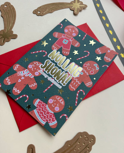 Gold Foiled Gingerbread Card