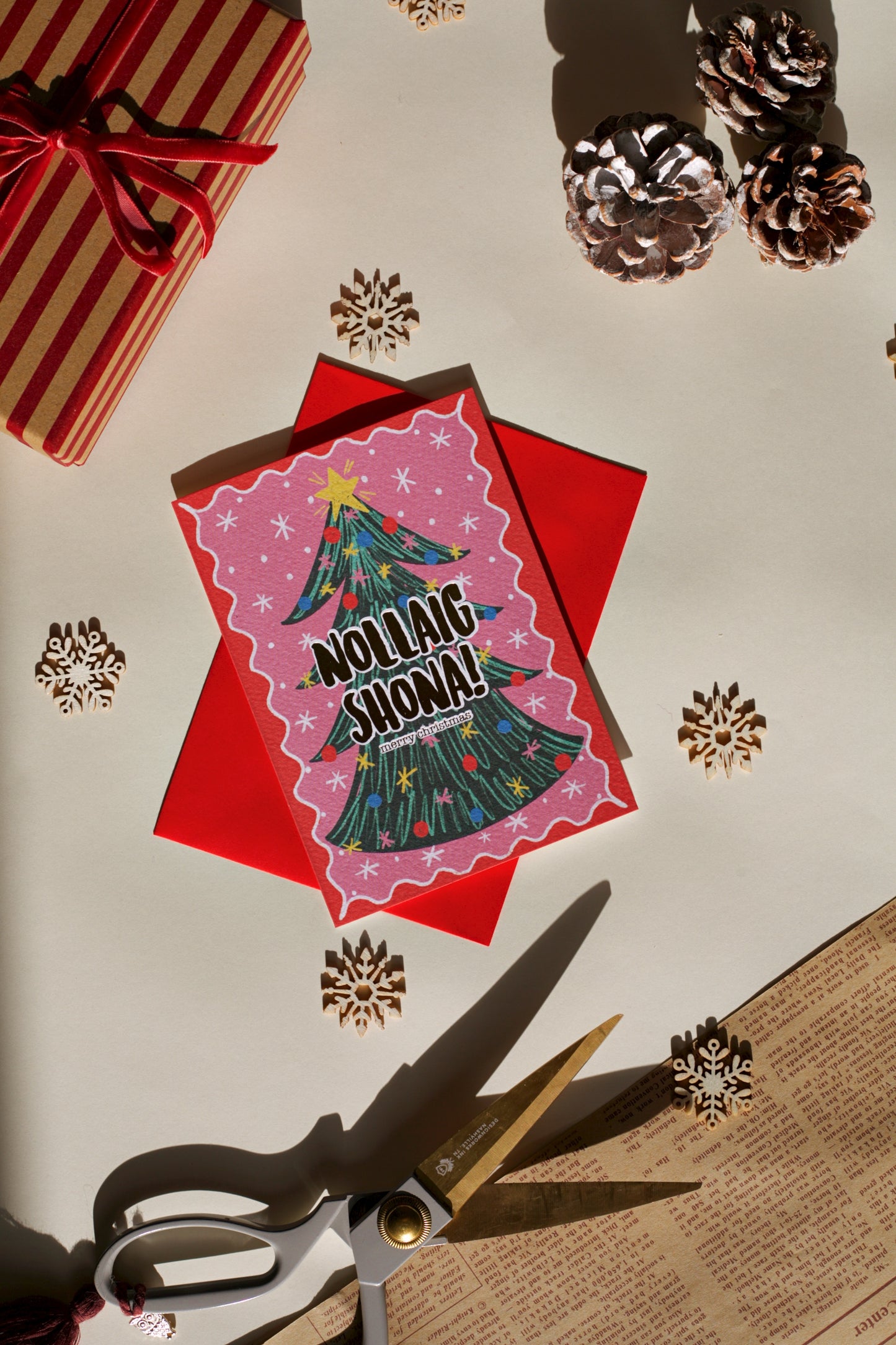 Gold Foiled Christmas Tree Card