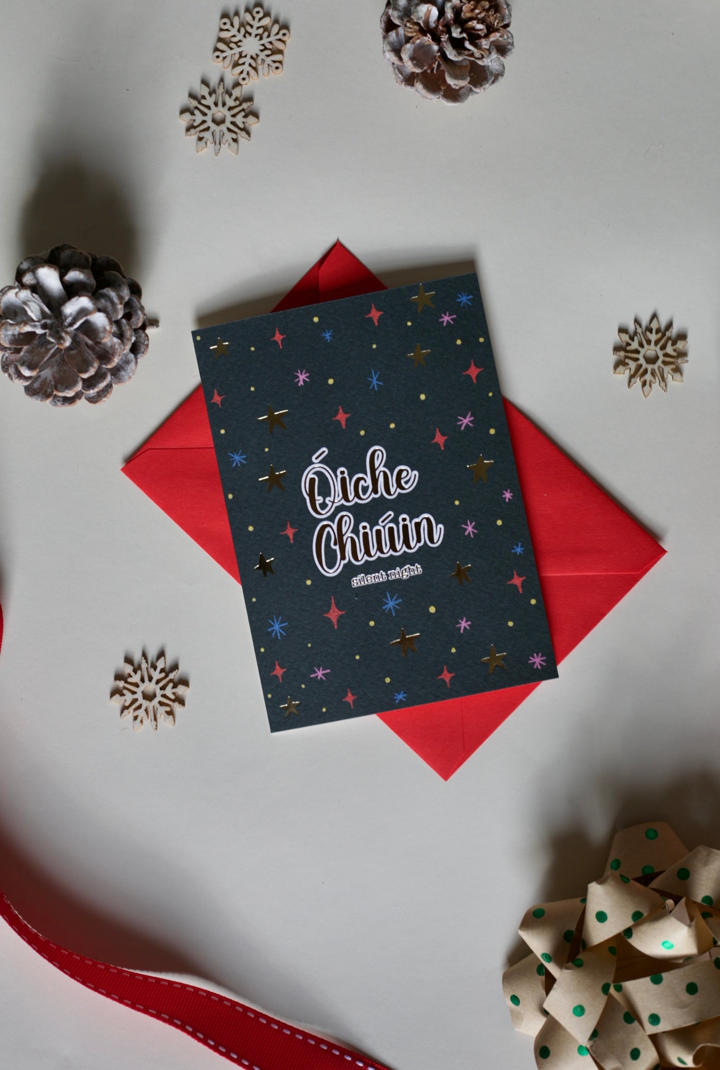 Gold Foiled Silent Night Card