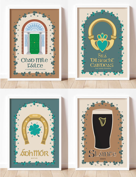 Irish Symbol Prints - 4 PACK