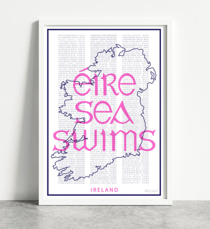 Neon Pink ÉIRE Sea Swims