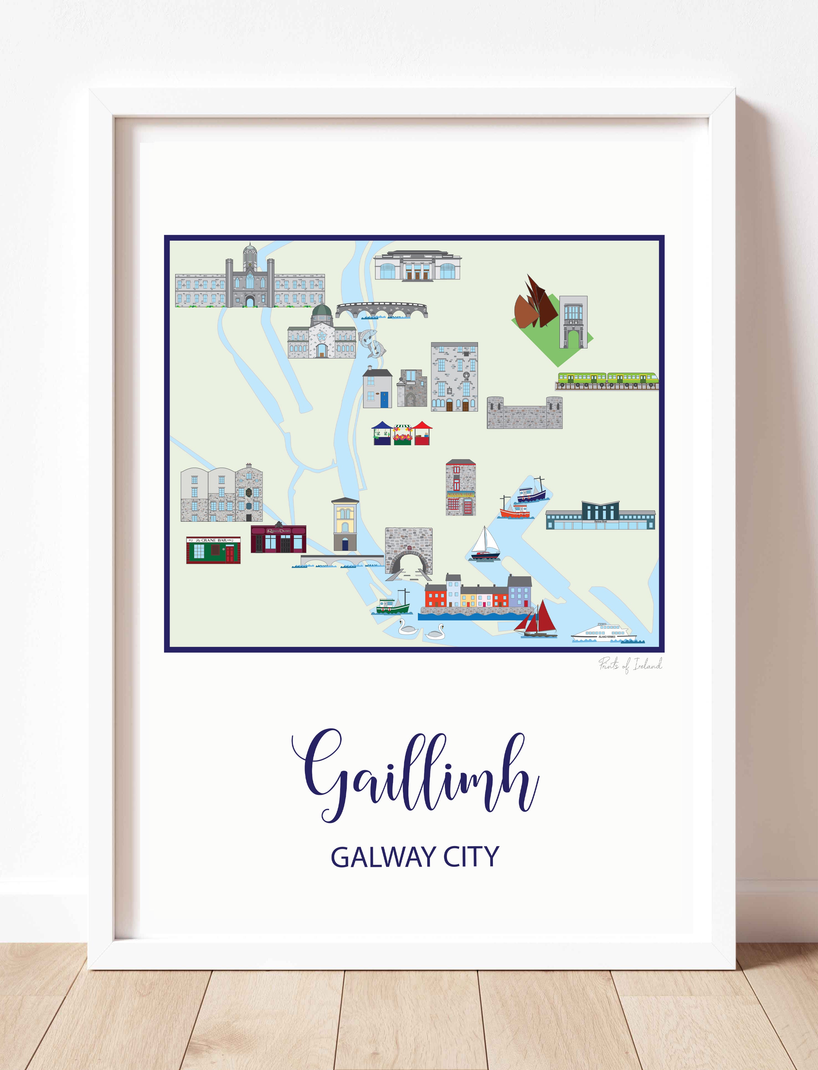 Galway City Map – Prints of Ireland Galway City Map – Prints of Ireland