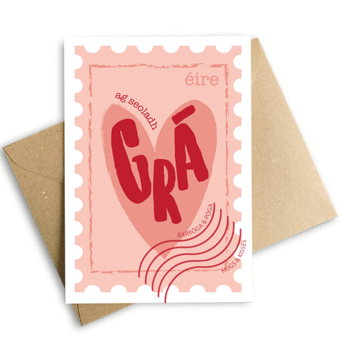 Sending Love Stamp Valentine's Card