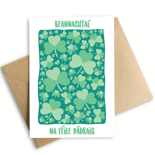 St Patrick's Day Shamrocks Card