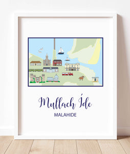 Map Of Malahide (Portrait) | Prints of Ireland